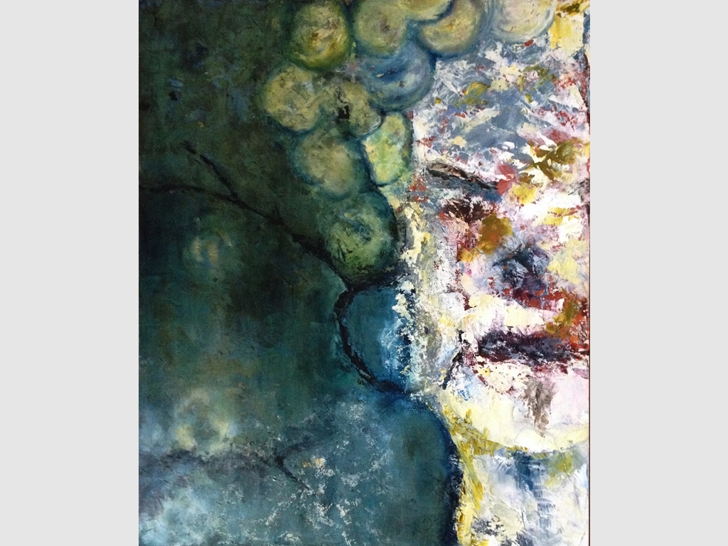 Head II, mixed media 110x90cm - SOLD